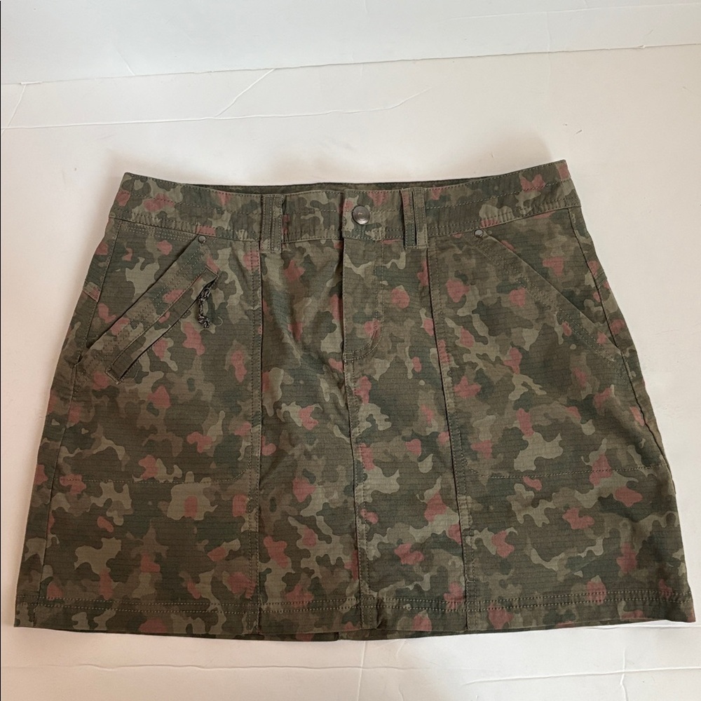 Title Nine Big B Skort Wailea Camo green pink zip close pockets boy short lined - Picture 7 of 16